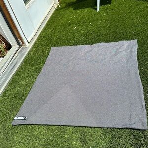 LULULEMON VINYASA SCARF WRAP STATIC COAL GRAY COZY Rulu snap raw edges heathered